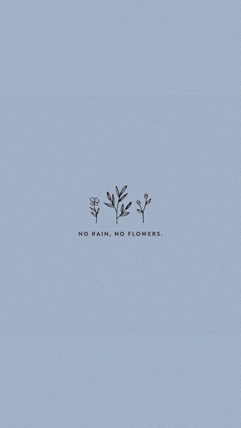 no rain = no flowers Desktop Wallpaper Art, Words Wallpaper, No Rain No Flowers, No Rain, Art Wallpaper Iphone, Flower Quotes, Minimalist Wallpaper, Simple Wallpapers, Screen Wallpaper