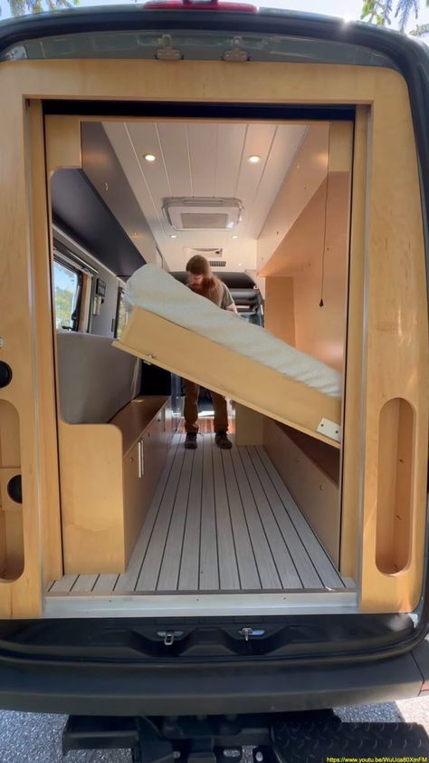 Build Murphy Bed, Truck Topper Camping, Dream Camper, Campervan Bed, Van Bed, Camper Beds, Cargo Trailer Conversion, Van Dwelling, Van Wall