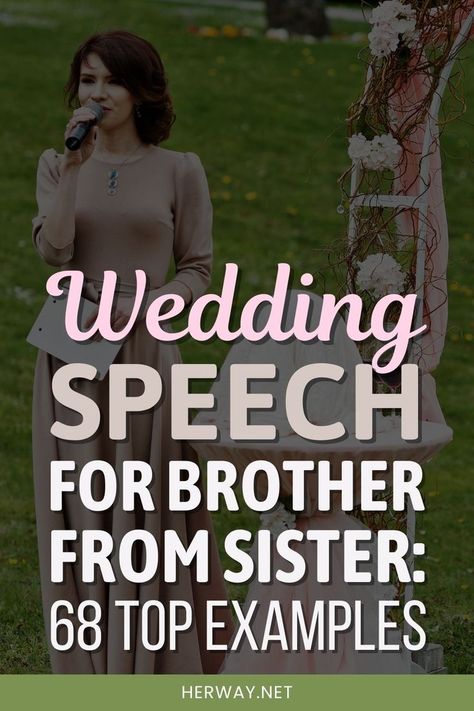 Is your bro getting married, and are you struggling with writing the wedding toast? Check out the best ideas for a wedding speech for brother from sister. Wedding Speeches From Sister To Brother, Wedding Speech Sister Of Groom, Brother Wedding Speech From Sister, Wedding Present For Brother From Sister, Groomsmen Speech Ideas, Wedding Speech From Brother To Sister, Wedding Speech Ideas For Brother, Wedding Speech To Brother, Sister To Brother Wedding Speech