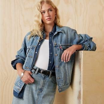 90s Trucker Jacket - Medium Wash | Levi's® US Levis Trucker Jacket Women Outfit, Levi Jacket Outfits Women, Levis Trucker Jacket, Trucker Jacket Women, Levis Jean, Fashion Through The Decades, Levis Jean Jacket, Jacket Outfit Women, Blue Streetwear