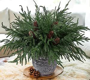 Diy Garland Wreath, Diy Greenery, Pine Cone Christmas Decorations, Fake Greenery, Large Pine Cones, Christmas Tree Clear Lights, Small Pine Cones, Vase With Branches, Green Centerpieces