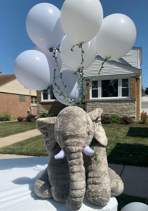 Gray Gender Reveal Party, Gender Reveal Ideas Elephant Theme, Elephant Gender Reveal Ideas, Elephant Theme Gender Reveal, Elephant Gender Reveal Party, Elephant Gender Reveal, 21st Birthday Themes, Simple Gender Reveal, Tiffany Baby Showers