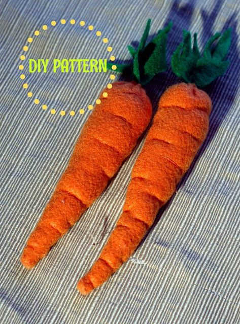 Felt Carrot, Easy Felt Crafts, Felt Food Diy, Felt Food Patterns, Felt Craft Projects, Felt Play Food, Crafts Sewing Patterns, Food Patterns, Felt Pattern