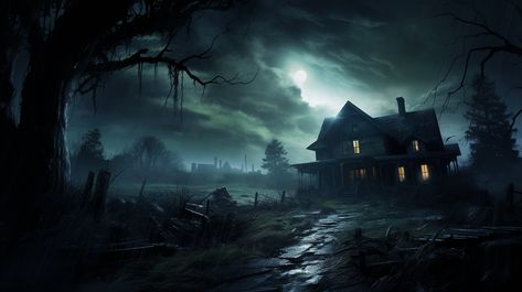 house,horror,night,Creepy Horror Background Dark Landscape, Horror House Background, Creepy Village, Horror Landscape, Old Victorian House, Dark Landscape, Farm Houses, Night Background, Landscape Abstract