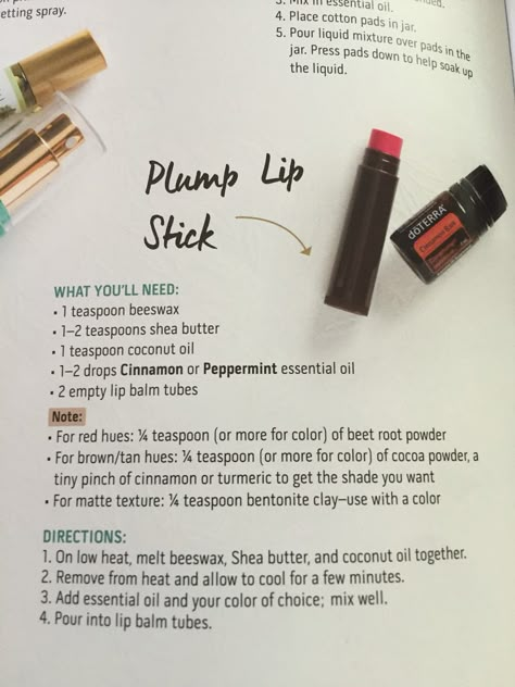 DIY plump lipstick doTERRA Diy Natural Lipstick, Homemade Lipstick Recipes, Diy Lipstick Recipe, Lipstick Recipe, Diy Natural Makeup, Homemade Lipstick, Diy Makeup Recipe, Diy Lip Balm Recipes, Homemade Makeup