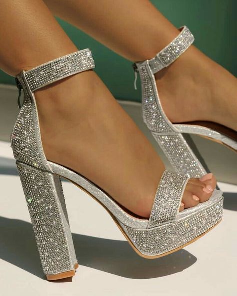 Quinceanera Shoes, Shoes Heels Prom, Sparkly High Heels, Pretty Heels, Fancy Heels, Fairy Shoes, Fashion Shoes Heels, Cute Shoes Heels, Shoes Heels Classy