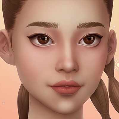 'Wing it' eyeliner & 'Serena' eyebrows - The Sims 4 Create a Sim - CurseForge Sims 4 Cc Under Eyeliner, Sims 4 Downturned Eyeliner Cc, Sims Ideas, Brown Eyeliner, Sims 4 Collections, Winged Eyeliner, Sims 4 Cc, The Sims 4, Sims Cc