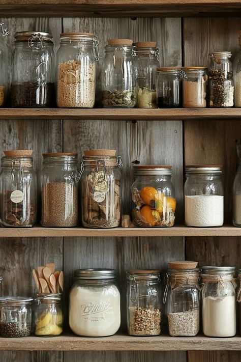 Repurpose mason jars for stylish, eco-friendly storage around your home. #MasonJarStorage #UpcycledDecor #EcoLiving Mason Jar Herb Storage, Mason Jar Food Storage, Mason Jar Storage Ideas, Jar Storage Ideas, Aesthetic Jars, Flour Storage Containers, Old Mason Jars, Mason Jar Herbs, Eco Friendly Ideas