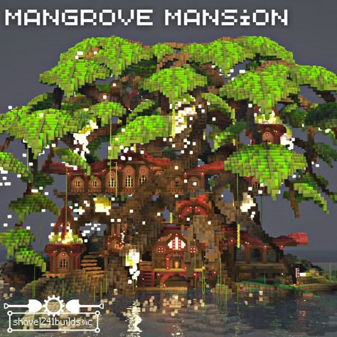 Minecraft 1.19 House, Minecraft Building Ideas Mangrove, 1.19 Minecraft Builds, Mangrove Builds Minecraft, Minecraft 1.19 Builds, Minecraft Mangrove Builds, Minecraft Megabuilds, Mangrove House Minecraft, Minecraft Fantasy Ideas