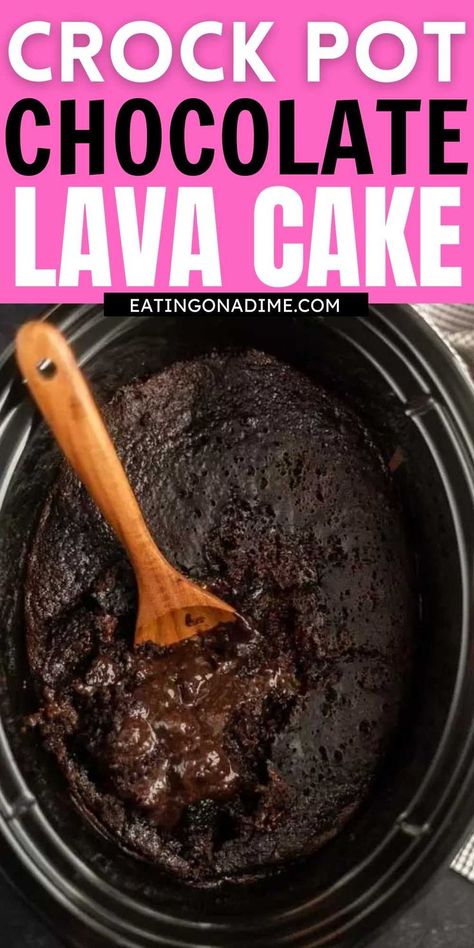 Molton Lava Cake Crockpot, Chocolate Pudding Cake Crockpot, Crock Pot Lava Cake Easy, Crockpot Cakes Dump Chocolate, Chocolate Lava Crockpot Cake, Crockpot Brownie Pudding, Lava Crockpot Cake, Slow Cooker Brownie Pudding, Hot Fudge Pudding Cake Crock Pot