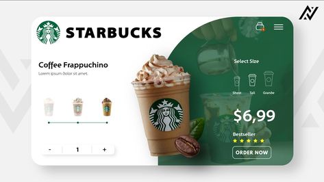 Starbucks Graphic Design, Cafe Website Design, Webpage Design Layout, Food Website Design, Layout Site, Home Page Design, Cafe Website, Tea Website, Unique Website Design