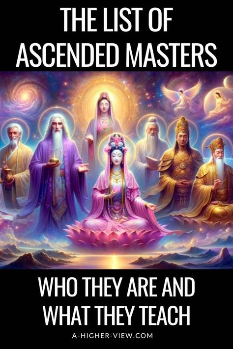 In various spiritual traditions, Ascended Masters are viewed as spiritually enlightened beings who once walked upon Earth, transcended the cycle of reincarnation, and now guide humanity from the higher spiritual planes. This comprehensive Ascended Masters List will serve as an introduction to these divine beings, their teachings, their spiritual paths, and their relevance in today’s world. #ascendedmasters #theosophy #spirituality #esoteric Mystical Art Spiritual, Sacred Geometry Meanings, Quantum Physics Spirituality, Buddhist Beliefs, Spiritual Angels, Manifestation Prayer, Esoteric Knowledge, Spiritual Ascension, Spiritual Being