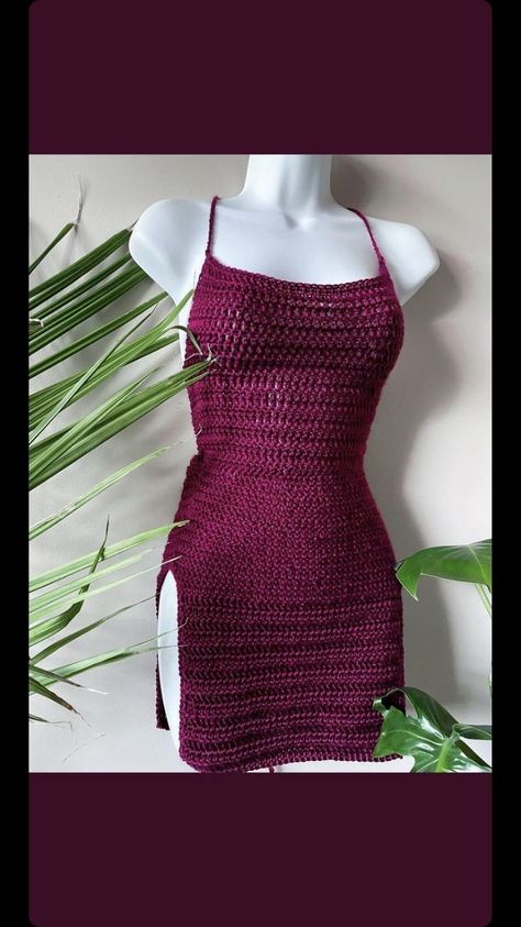 Crochet Bodycon Dress Pattern Free, Crochet Mini Dress Pattern Free, Dresses Free Pattern, Classy Crochet Dress, Crochet Dress For Women, Crochet Beach Pants, Bodycon Dress Pattern, Diy Granny Square, Autumn Crochet