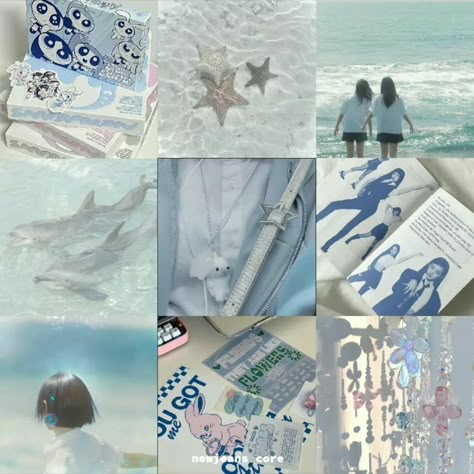 Blue Aesthetic Board, Sea Moodboard, Ocean Moodboard, Blue Ocean Aesthetic, Moodboard Blue, Blue Moodboard, Ocean Room Decor, Blue Collage, Adopt Idea