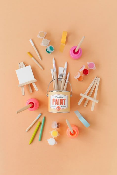 DIY Retro Packaging, Diy Retro, Art Birthday Party, Paint Can, Favor Ideas, Art Party, Photo Styling, Crafts For Teens, Paint Cans