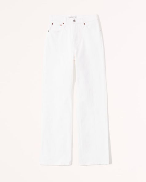 Women's High Rise 90s Relaxed Jean | Women's Bottoms | Abercrombie.com High Rise 90s Relaxed Jean, Best White Jeans, Tie Waist Top, Clothes Organization Diy, Spring Capsule Wardrobe, Spring Capsule, Chambray Top, Petite Style, Spring Summer Wardrobe