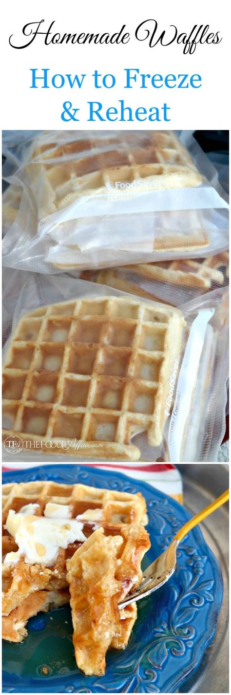 Make these homemade waffles and learn how to properly freeze them to enjoy anytime! Freezing Waffles, Freeze Waffles, Lemonade Smoothie, Waffle Iron Recipes, Deep Freezer, Freezing Food, Waffle Machine, Waffle Maker Recipes, Make Ahead Freezer Meals