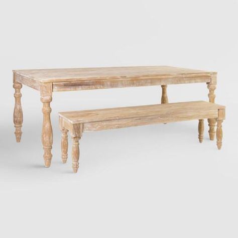 Wood Theodora Dining Table | World Market World Market Dining Table, Contemporary Dining Room Sets, Primitive Table, Farm Dining Table, Dining Room Furniture Sets, Farmhouse Style Furniture, Dining Table Rustic, Farmhouse Decor Kitchen, Dining Room Contemporary