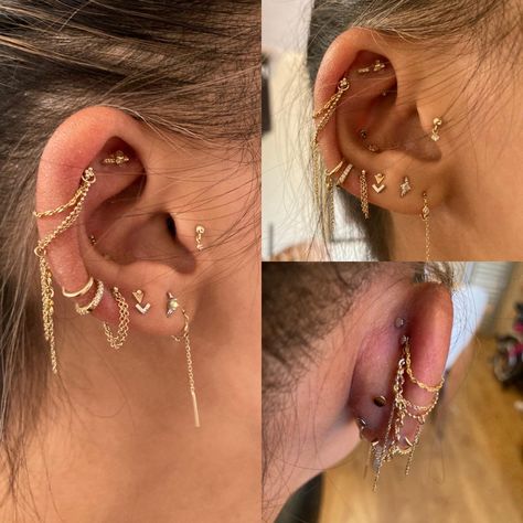 Chain Ear Piercings, Lots Of Ear Piercings, Birds Nest, Shopping Websites, Buying Jewelry, Helix, Earings Piercings, Body Jewelry, Ear Piercings