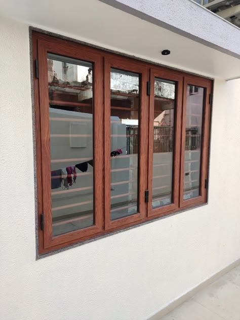 Inside Window Grill Design Modern, Wood Window Design Modern, Latest Window Designs, Indian Window Design, Front Window Design, Front Building Design, Wooden Window Design, Indian House Exterior Design, Trident Tattoo