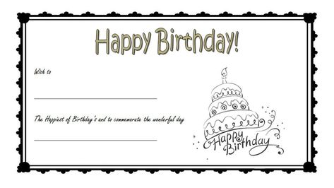 birthday gift certificate templates free printable, birthday gift certificate template free download, birthday gift certificate printable free, happy birthday gift voucher template free Birthday Gift Certificate, Gift Certificate Template Free, Voucher Template Free, Gift Certificate Template Word, Template Black And White, Bossy Nails, Birthday Certificate, Free Birthday Gifts, Printable Gift Certificate