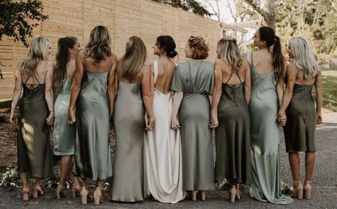 Sage Green Bridesmaid, Green Bridesmaid Dress, Sage Bridesmaid Dresses, Sage Green Bridesmaid Dress, Mismatched Bridesmaids, Mismatched Bridesmaid Dresses, Green Bridesmaid, Bridesmaid Dress Colors, Dress Slip