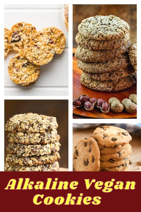 Alkaline Cookies Recipe, Alkaline Cookie Recipe, Alkaline Vegan Dessert Recipes, Alkaline Dessert Recipes, Alkaline Cookies, Alkaline Desserts, Alkaline Vegan Recipes, Alkaline Snacks, Cookies To Bake