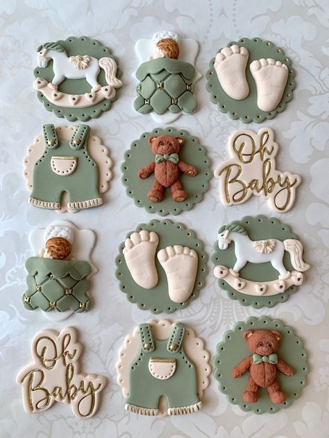 Milkshake Candle, Teddy Bear Cupcake Toppers, Bear Cupcake Toppers, Teddy Bear Cupcakes, Teddy Bear Baby Shower Theme, Bear Baby Shower Cake, Decorating Icing, Baby Shower Sweets, Bear Baby Shower Theme