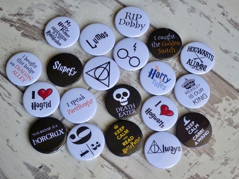 Fellow Potterheads - we have added lots of new Potter themed badges to the shop & they're all half price! ⚡️ Brownie Potter Badge Ideas, Harry Potter Pins And Patches, Harry Potter House Badges, Harry Potter Spew Badges, Harry Potter Curses, Handmade Xmas Gifts, Fish Valentines, Harry Potter Badges, School Prefect Badge