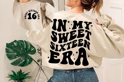 Sweet 16 Shirts, Birthday Outfit For Teens, Birthday Sweet 16, 16th Birthday Outfit, Birthday Inspo, 16 Birthday, 16th Birthday Gifts, Birthday Party Shirt, For Her