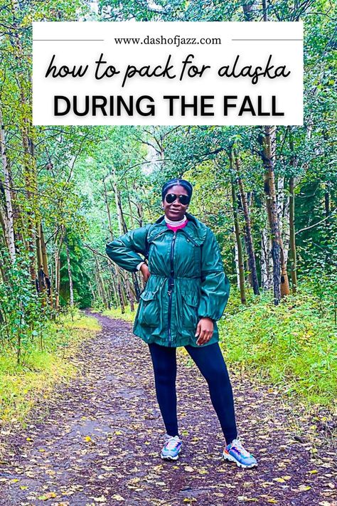 Traveling to Alaksa and need to know how to pack for Alaska during the fall or autumn? Check out this Alaska women's packing list by Dash of Jazz! #dashofjazzblog #alaskapackinglistaugust #alaskapackinglistseptember #packingforfairbanksalaska #whattopackforfairbanksalaska Alaska Outfits October, Alaska Fall Outfits, Packing For Alaska, Alaska Packing List, Alaska Outfits, Fall Packing List, Womens Packing List, Fall Packing, Trip To Alaska