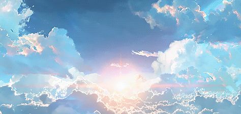 Fly Gif, Gif Background, Sky Gif, Sky Anime, Photographie Portrait Inspiration, Blue Anime, Anime Gifs, Banner Gif, Wow Art