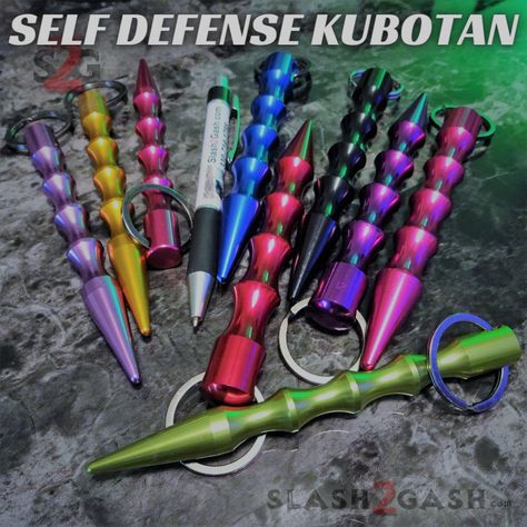 Wavy Kubotan Self Defense Stick Keychain Ninja Weapon - Asst. colors Kubaton Stick, Diy Safety, Safety Keychain, Unique Keychains, Public Safety, Purple Orange, Ad Campaign, Self Defense, Defense