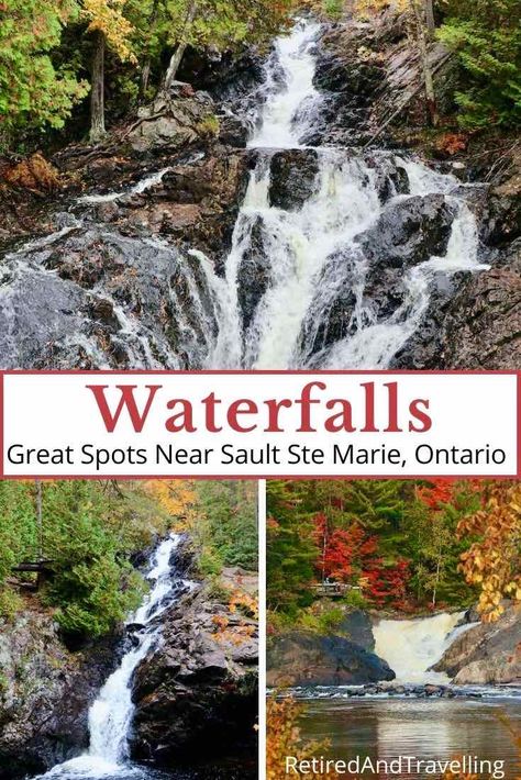 Head to Sault Ste Marie for great waterfall sights. Sault Ste Marie Ontario, Michigan Waterfalls, Sault Ste Marie, Ontario Travel, Minnesota Travel, Canada Road Trip, Visit Canada, Thunder Bay, Lake Huron