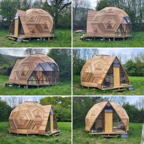 Glamping Ideas Tent, Dome Glamping, Tent Diy, Geodesic Dome Greenhouse, Eco Construction, Glamping Pods, Glamping Ideas, Dome Greenhouse, Geodesic Domes