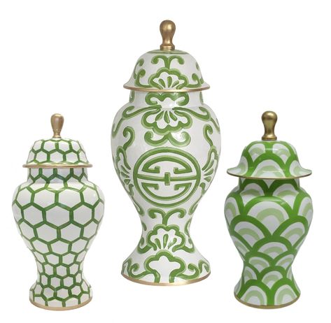 New Palatino ginger jar. Arrives early September . Offering this item for pre-order. We love its nod to a romantic past. The design is painted in exquisite greens and it blends nicely with our other patterns The jar is 12" high (13" with finial) Made of cast metal Pls note, this item will ship in September. We are taking pre-orders. Assisted Living Homes, Chinoiserie Decor, Dana Gibson, Chinoiserie Decorating, The Jar, Assisted Living, Green Decor, Green Rooms, Ginger Jar