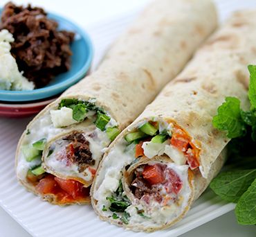 Lavish Wrap Recipe, Sturgeon Recipe, Lavash Wrap, Breakfast Pinwheels, Mediterranean Wrap, Breakfast Pita, Berry Bites, Regional Recipes, Yogurt Chicken Salad