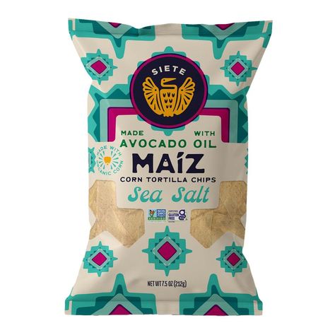 Siete Corn Tortilla Chips Maiz Totopos - Sea Salt - Shop Chips at H-E-B Siete Chips, Corn Tortilla Chips, Corn Tortilla, Blue Corn, White Corn, Yellow Corn, Multigrain, Corn Tortillas, Nutrition Advice