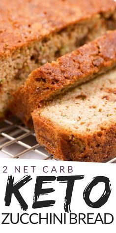 Low Carb Zucchini Bread, Keto Zucchini Bread, Zucchini Recipes Dessert, Keto Zucchini, Zucchini Bread Recipe, Keto Diet Breakfast, Low Carb Zucchini, Diet Breakfast Recipes, Zucchini Bread Recipes