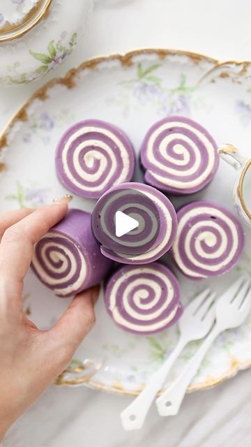 Mei Yee on Instagram: "Purple Sweet Potato Mochi Rolls  Ingredients  Mochi  190g milk of choice  15g of purple sweet potato powder @suncorefoods “dissolved in 45g water  110g  glutinous flour 25g  cornstarch  25g  sugar of choice   20g butter of choice   In a large bowl add all ingredients except for butter. Mix well. Add in purple sweet potato milk and whisk until smooth. Pass the mixture through a strainer to remove any lumps. Pour the  mixture onto a dish or bowl, cover with wrap . Poke a few holes in it with a toothpick. Place bowl into a steamer on medium high for 25 minutes. Turn off heat. Add the butter, let mixture cool down. Knead the dough until smooth.  Filling  180g  cream cheese *room temperature  60g whipping cream  30g sugar of choice  In a mixing bowl, beat cream cheese and Sweet Potato Mochi, Potato Milk, Potato Mochi, Sweet Potato Powder, Purple Sweet Potato, Purple Sweet Potatoes, Bowl Cover, Whipping Cream, Toothpick