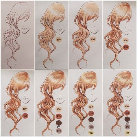 Coloring hair with copics~ Tools used are copic multiliner 0.1 in sepia, copic sketch markers E30, E33, E44, E70, Y11 and white gel pen. Hope it helps! #minmonsta_info Coptic Markers, Markers Ideas, Copic Markers Tutorial, Copic Drawings, Copic Multiliner, Markers Drawing, Copic Pens, Otto Schmidt, Copic Marker Art