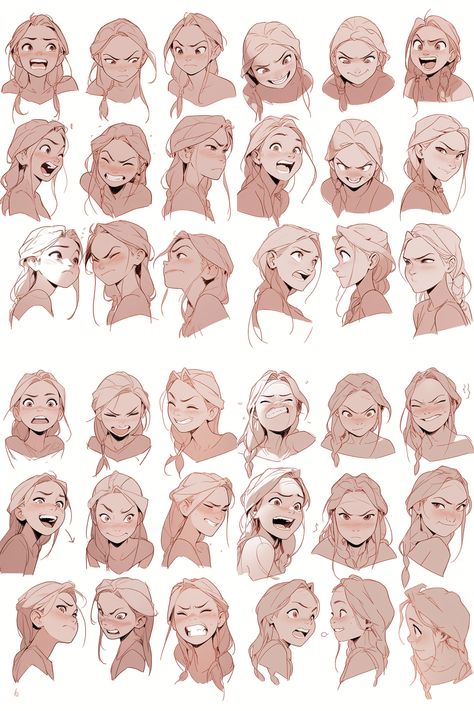 cartoon's expression chart Different Eye Expressions Drawing, Cool Facial Expressions, Character Expressions Sheet, Drawing Facial Expressions Reference, Emotion Reference Facial Expressions Art, How To Draw Facial Expressions, Laughing Expression Reference, Faces Reference Expression, Face Expressions Reference Drawing