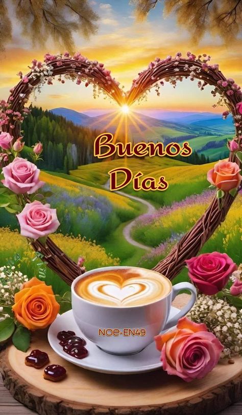 Spanish Greetings, Good Morning In Spanish, Good Day Messages, Purple Flowers Wallpaper, Good Morning Animation, Coffee Flower, Good Morning Messages, Morning Messages, Spring Season