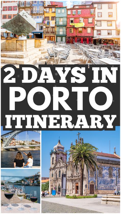 Explore Porto, Portugal's hidden gem, with our 2-day itinerary! Visit beautiful landmarks like São Bento Railway Station, Capela Das Almas, and Porto Cathedral. Whether you're on a Portugal road trip or a weekend getaway, this guide helps you experience the best of Porto in just 48 hours. Maderia Portugal, Porto Cathedral, Best Places In Portugal, Things To Do In Porto, Places To Visit In Portugal, Lisbon City, Places In Portugal, Portugal Trip, Portugal Travel Guide