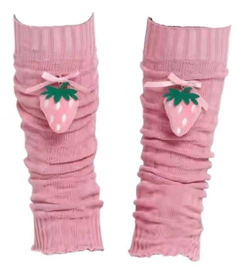 Y2k Leg Warmers Png, Pink Leg Warmers Aesthetic, Cutecore Leg Warmers, Strawberry Leg Warmers, Cutecore Accessories, Pngs Clothes, Leg Warmers Aesthetic, Arm Warmers Outfit, Outfits With Leg Warmers