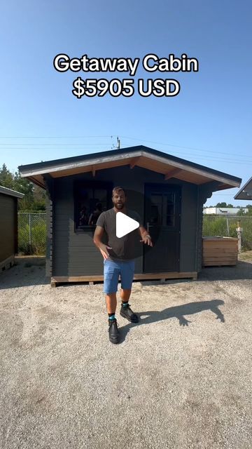 Bunkie Life on Instagram: "The Getaway Cabin is $5,905 USD or $7,495 CAD.  If you want to check out our other models visit Bunkielife.com  #logcabin #fyp #extraspace #guesthouse #sheshed #viral #tour" Shed Bunkhouse Ideas, Bunkie Ideas Interiors Guest Cabin, Simple Cabin Interior, Bunkie Life, Simple Cabin, Lofted Barn Cabin, One Room Cabin, Getaway Cabin, Mini Cabin