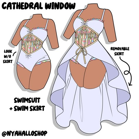 Swimsuit Design Ideas, Fantasy Swimsuit, Cathedral Dress, Outfit Drawings, Country Fall Outfits, Best Costume Design, Comfy Sneakers, Best Costume, Clothing Sketches