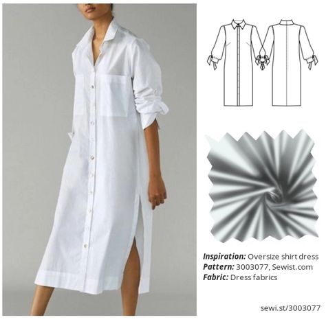 Long Linen Dress Pattern, Dress Shirt Sewing Pattern, Shirt Dress Diy, Clothing Sewing Patterns, Linen Dress Pattern, Loose Dress Pattern, Shirt Patterns For Women, Linen Style Fashion, Dress Sewing Patterns Free