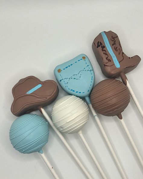 First Rodeo! 🐎 Hat & boot from @tinybitezshop #sandiegocakepops #sandiego #firstrodeo #cowboy First Birthday Rodeo Theme Food, First Rodeo Treats, Rodeo Cake Pops, Not Her First Rodeo Baby Sprinkle, Cowboy Cake Pops, Dipped Treats, Rodeo Hat, Rodeo Baby, Cowboy Cakes