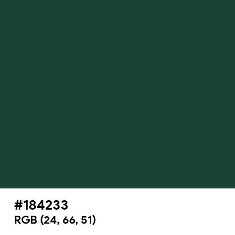 Sherwood Green color hex code is #184233 Forest Green Hex Code, Emerald Green Hex Code, Dark Green Hex Code, Green Hex Codes, Green Color Hex Code, Green Hex Code, Shirt Layout, Rgb Code, Evergreen Color